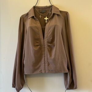 Delirious Chocolate Brown Blouse